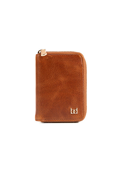 BAYDERİ Monisi Zipper Wallet Crazy Fındık
