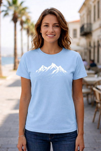 VODEXA Tricou supradimensionat pentru femei SIRA DAGLAR, imprimat, 100% bumba...