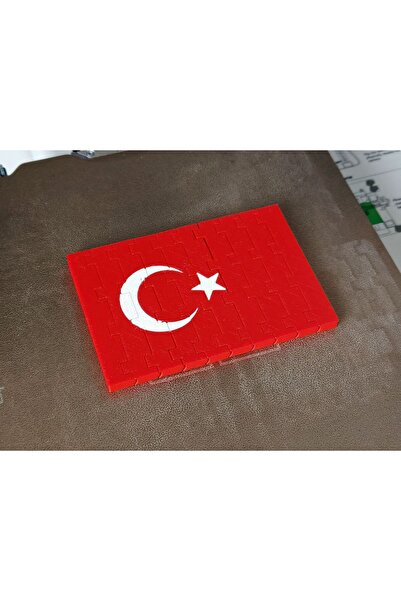 Mays3Dstudio Türk Bayraklı Dekoratif Masa Üstü Plaka Mini Dekor Obje