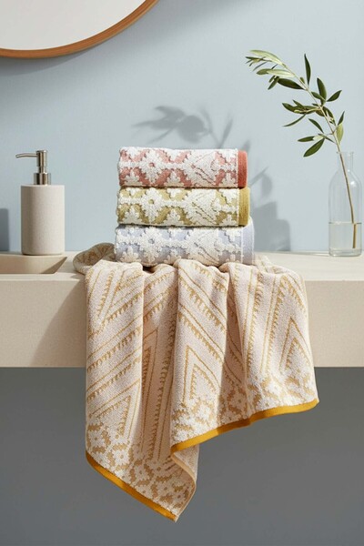 Rivaİstanbul Σετ πετσετών Karya 4 τεμαχίων, 100% βαμβάκι, 50x80 εκ.