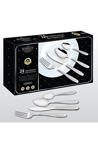 Bohmann Cutlery Set BH BP A24-SM, Box, SS 18/10, 24 pieces, Stainless Steel