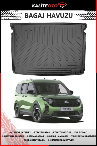 ko kaliteoto Ford Tourneo Courier 2025 Model 4D Bagaj Havuzu Araca Özel Bireb...