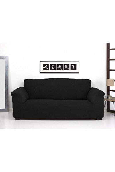 Sofazip PatternFit premium sofa cover, elastic, black color 2-seater sofa (13...