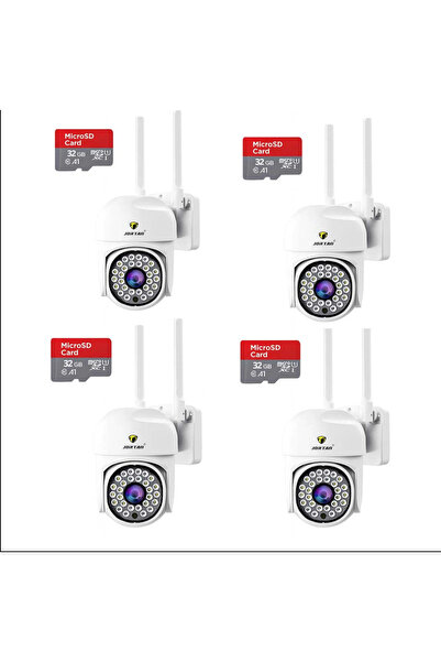 Jortan PACHET 4X Camera de Supraveghere, JT-8161, 1080P, WIFI, IP66, Wireless...