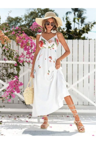 Iuliashop Rochie midi albă Alija - S