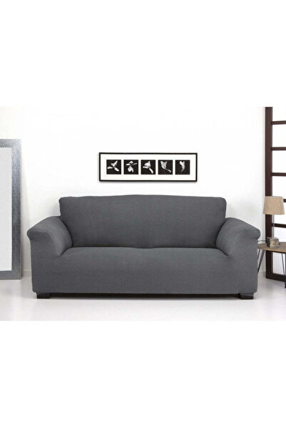 Sofazip PatternFit premium sofa cover, elastic, dark grey, 4-seater (230 - 26...