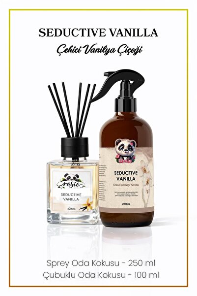 Rosie Seductive Vanilla 250 ml Sprey + 100 ml Çubuklu Oda Kokusu Serisi