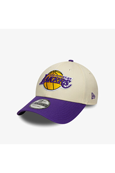 NEW ERA قبعة Nba Colourblock 9Forty Los Angeles Lakers للجنسين باللون البيج