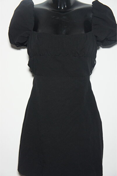 FASHION Μαύρο μίνι φόρεμα