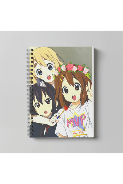 nihonwosekai Caiet spiralat K ON Anime, format A4, 60 de foi K ON! !