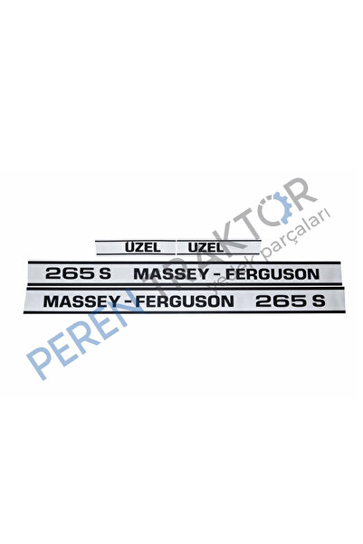 PEREN TRAKTÖR Massey Ferguson 265S Yan Yazı Takımı Kaporta Etiketi Sağ - Sol ...