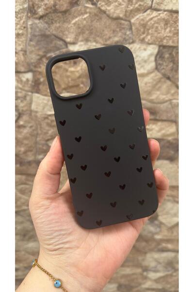 Vip Case Iphone 11 Pro Uyumlu Mini Siyah Kalp Desenli Silikon Darbe Emici Kla...