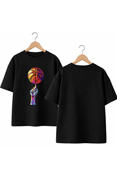 playwear Μπλουζάκι Parmak Basket με στάμπα, 100% βαμβακερό, oversized, χαλαρή...