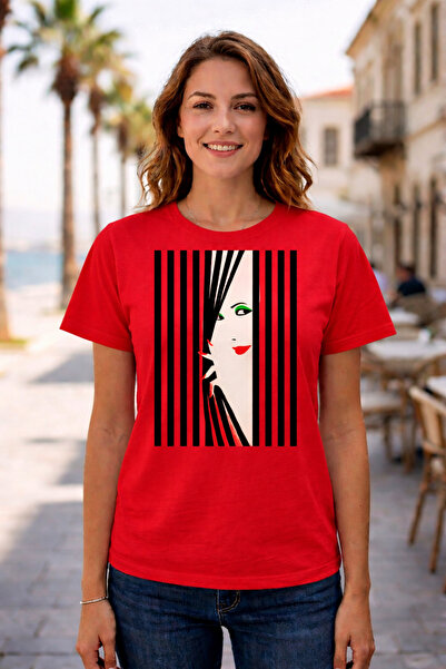 VODEXA Tricou oversize unisex cu imprimeu INTERCURTAIN, 100% bumbac, croială ...