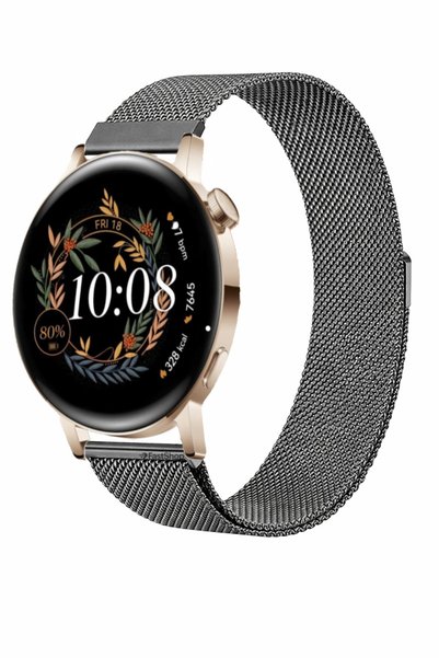 MMP SHOP Huawei Watch GT3 42mm / GT2 42mm Uyumlu 20MM Metal Örgü Hasır Manyet...