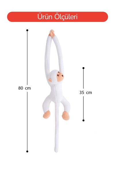 Adalinhome Atakids Sarılan Peluş Maymun Eğlenceli ve Sevimli Oyun Arkadaşı