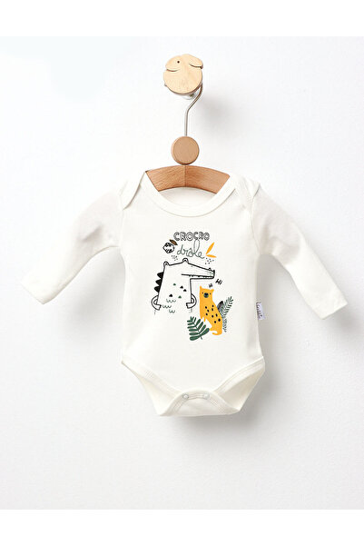 MiniKids Κρόκρο Ντρόλε λευκό κορμάκι