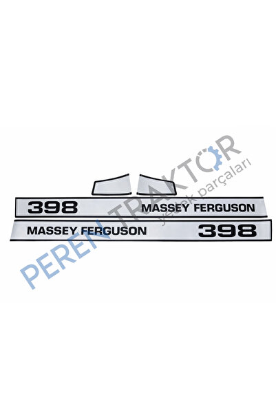 PEREN TRAKTÖR Massey Ferguson 398 Yan Yazı Takımı Kaporta Etiketi Sağ - Sol K...
