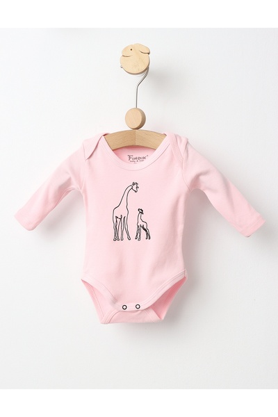 MiniKids Κορμάκι Καμηλοπάρδαλες Μητέρα και Κόρη Ροζ