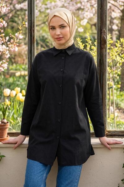 hafsamina Oversize Shirt Black Hm2903