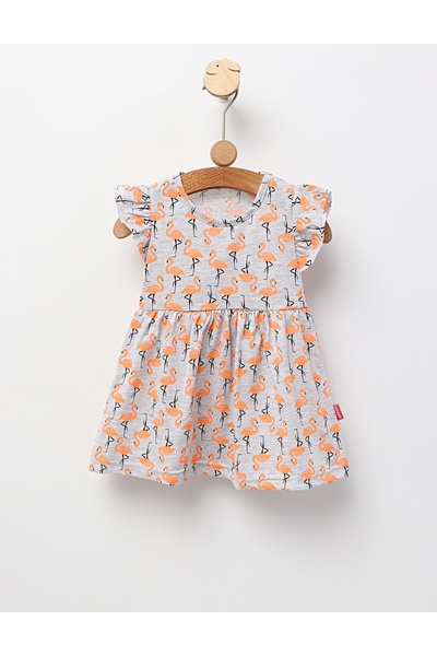 MiniKids Φόρεμα φλαμίνγκο, πορτοκαλί γκρι