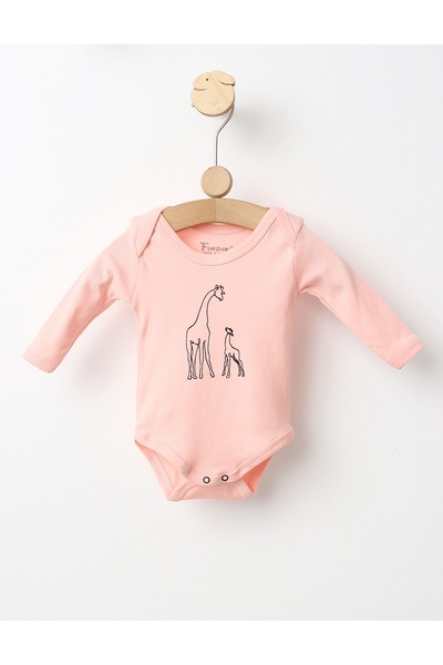 MiniKids Καμηλοπάρδαλες Μητέρα και Κόρη με Κοραλλένιο Μοτίβο Σώματος