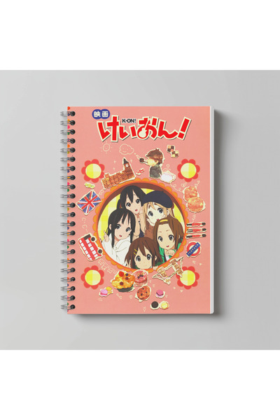 nihonwosekai Caiet spiralat K ON Anime, format A4, 60 de foi K ON! !