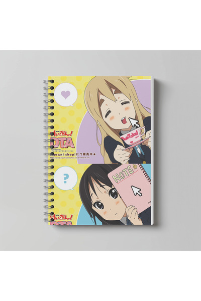 nihonwosekai Caiet spiralat K ON Anime, format A4, 60 de foi K ON! !