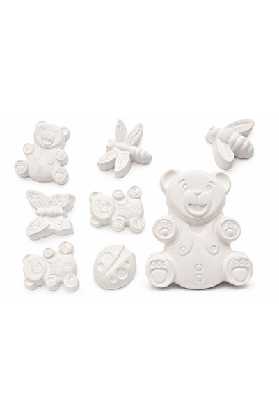 SHANTOU Set of Plaster Figurines for Painting - 9 Adorable Models