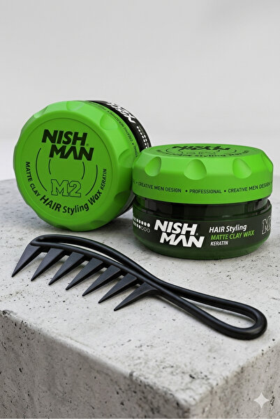 NISHMAN M2 SAÇ ŞEKİLLENDİRİCİ WAX / + ŞEKİLLENDİRİCİ TRAK / 400 ML TUZSUZ ŞAM...