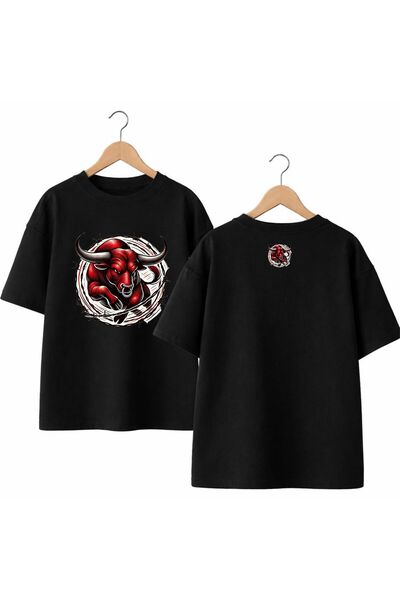 playwear Μπλουζάκι με σχέδιο από αγκαθωτό σύρμα, μεγάλο τύπωμα, 100% βαμβάκι,...