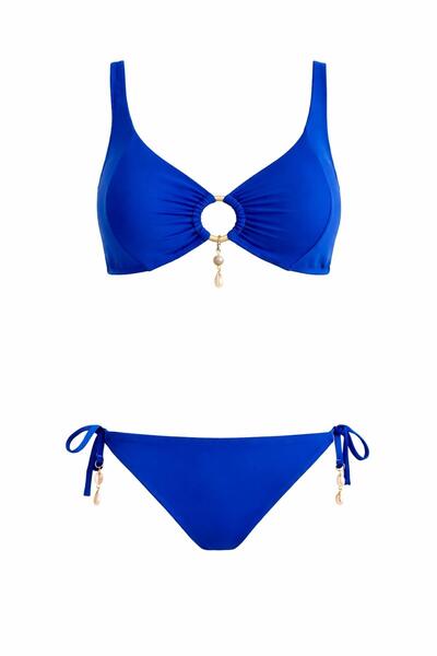 SAILOR moda Strapless Shell Ring Women's Bikini Set