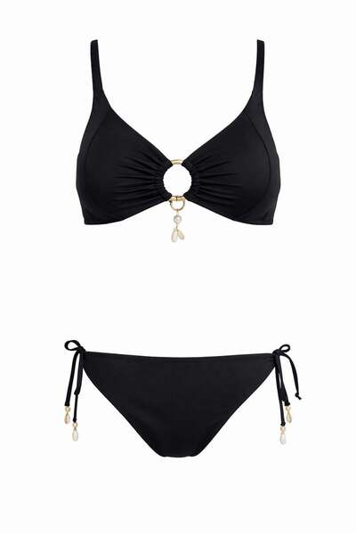 SAILOR moda Strapless Shell Ring Women's Bikini Set