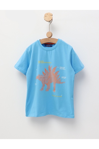 MiniKids Tricou Stegosaurus, model blue