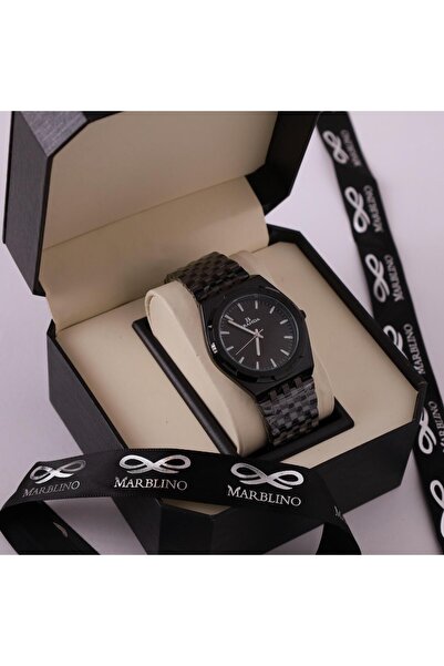 marblino Marlinoo Men's Stainless Steel Blue Class Watch