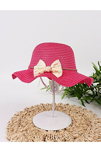 MiniKids Palarie Cool Girl cu fundita, ciclam