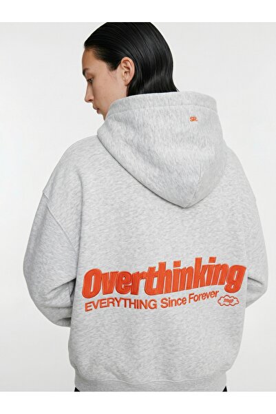 NİCE oversized με κουκούλα γραφικό με τύπωμα φούτερ