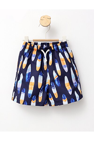 MiniKids Ναυτικό μπλε πετσέτα παραλίας με σχέδιο σερφ