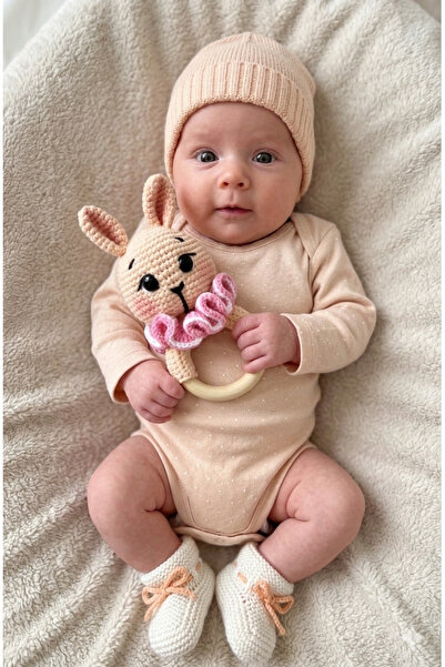 Kılıfsiparis Amigurumi Tavşan Uyku Arkadaşı Çıngırak Ve Diş Kaşıyıcı