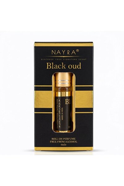 NAYRA عطر بلاك عود رول أون من – خالي من الكحول 6 مل