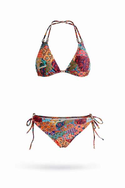 SAILOR moda Triangle Beaded String Bikini Set