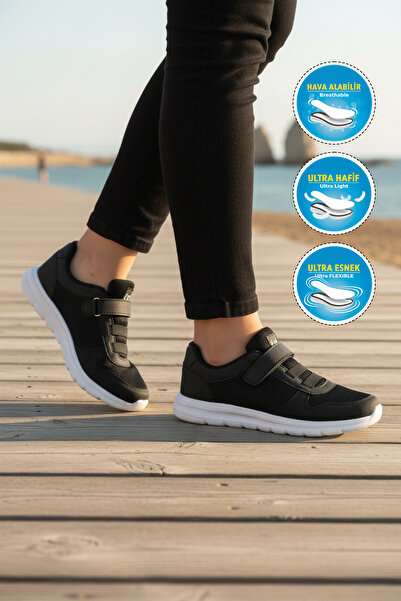 WALKWAY 616 g Black-White Women's Casual Shoes
