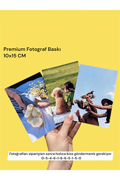 Kişiye Özel Premium Fotoğraf Baskı 10 Adet (10X15) Cm