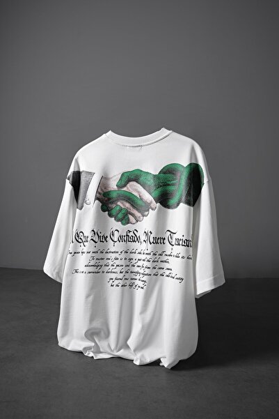 Slatra Tricou alb pentru bărbați, cu imprimeu Confiado, Box Fit