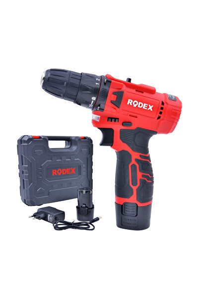 Rodex RDX3322 12V 1.5Ah Çift Akülü Şarjlı Matkap Vidalama - 28Nm Tork - Taşım...