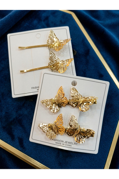 GÜLPEŞE Μεταλλική πλαϊνή πόρπη πεταλούδας με 4 δόντια