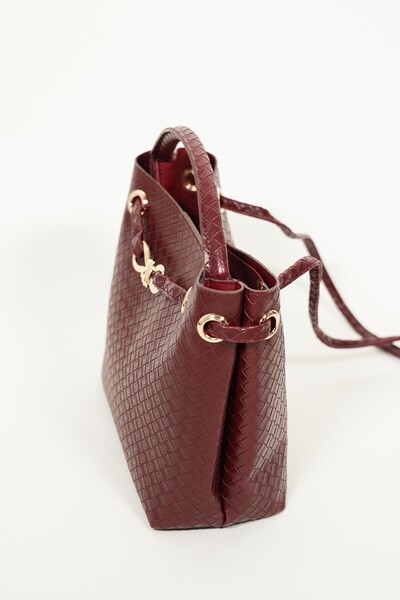 BAHELS Women's Venty Cherry Color Gold Buckle Hand and Shoulder Bag