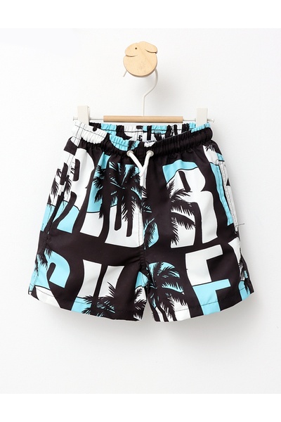 MiniKids Πολύχρωμη ποδιά μπάνιου με σχέδιο φοίνικα