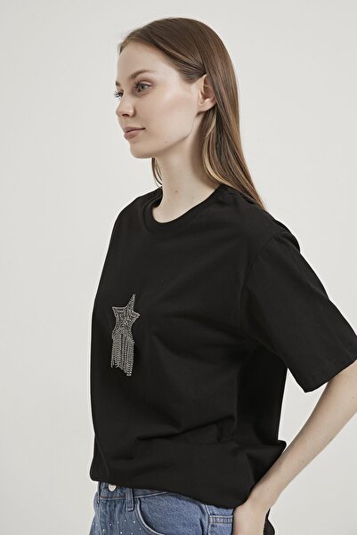 Arma Life ARMALIFE 3000 BİS Γυναικείο T-shirt με φούντες, σχέδιο αστέρι και π...