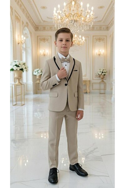 Esterella Velvet Collar with Chain Groom's Suit Boy's Suit